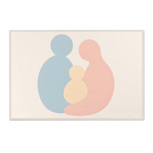 Tapis Émotionnel Minimaliste – “Étreinte Familiale” 🧘‍♂️