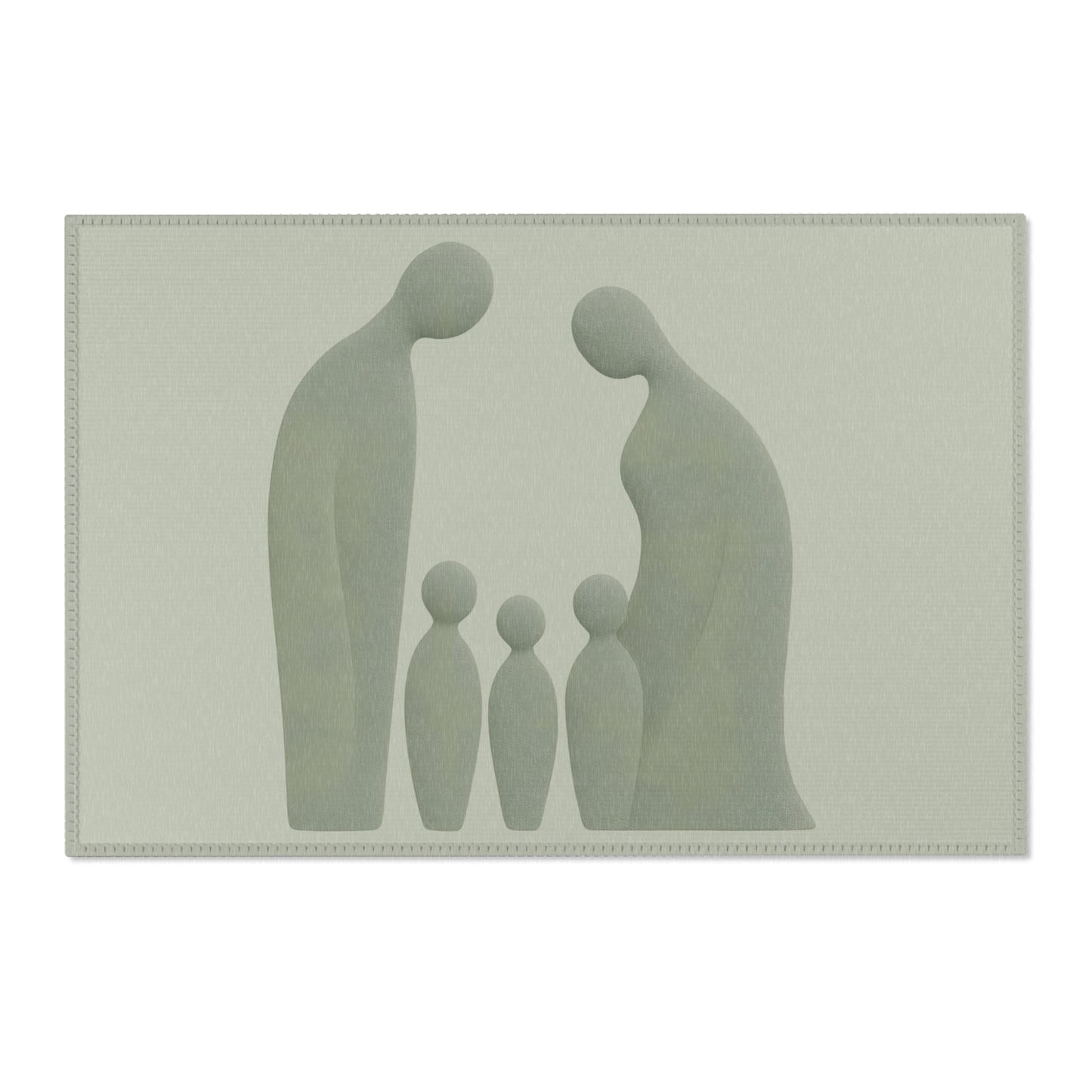 Alfombra monocromática «Eco de Corazones»: Diseño abstracto y emotivo para sala de estar o dormitorio. 