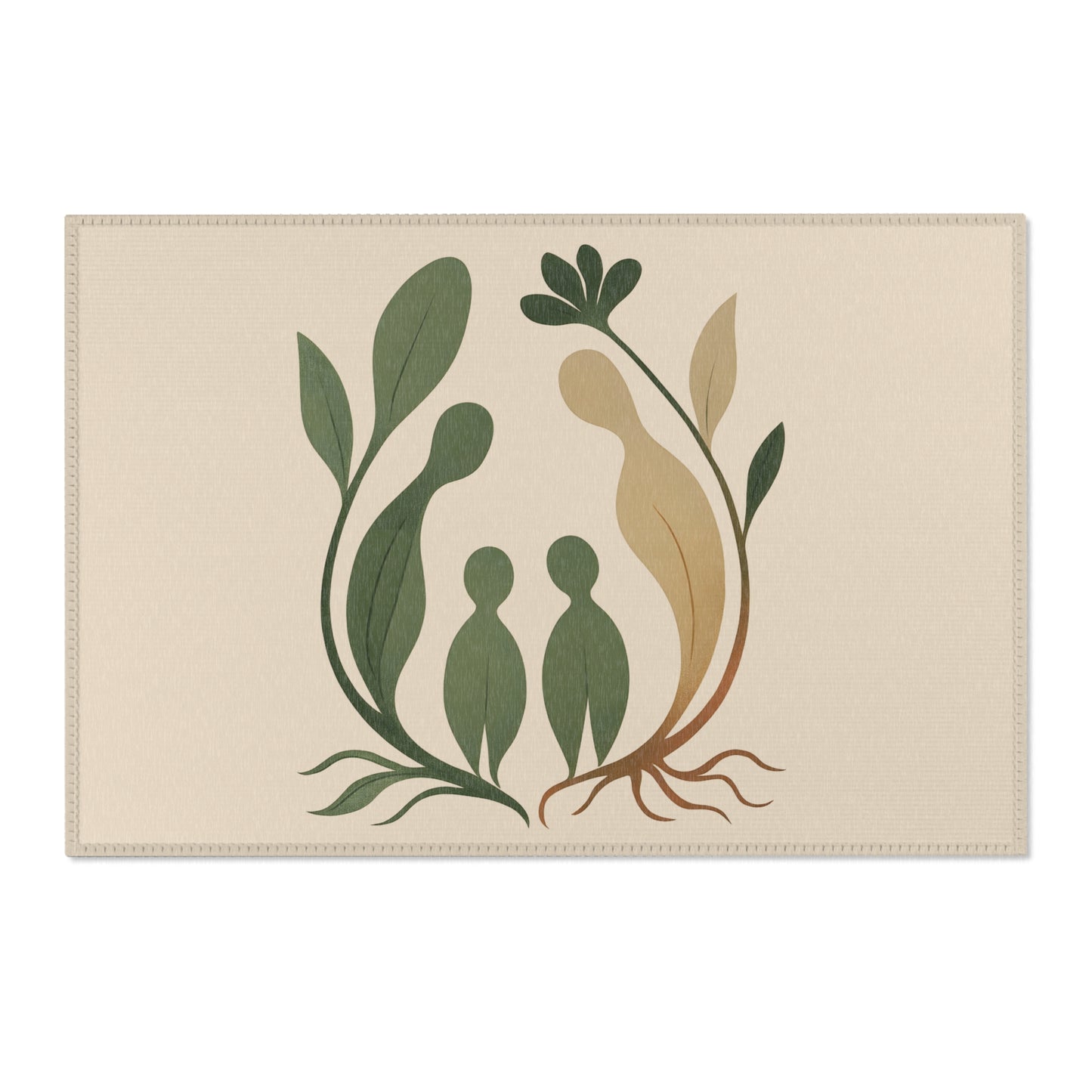Tapis Émotionnel Botanique – “Cœurs Enracinés” 🪴