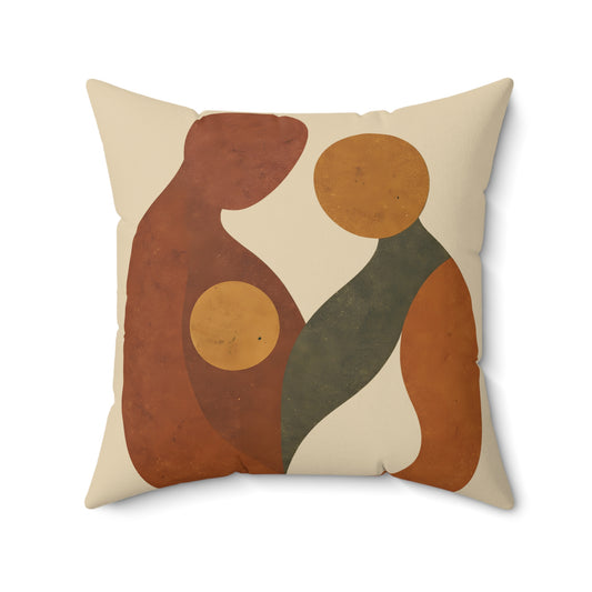 Coussin Émotionnel Vintage – “L’écho du lien” 🪞