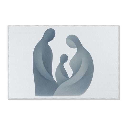 Tapis Émotionnel Monochrome – “Présence Silencieuse” 💙