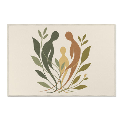 Botanical Rug “Invisible Roots” – Emotional Abstract Design for Living Room or Bedroom 