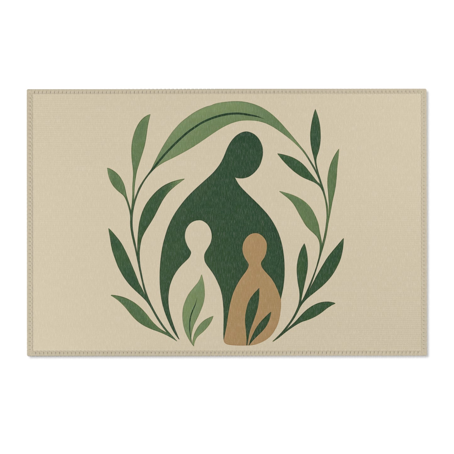 Botanical Rug “Invisible Vines” – Emotional Abstract Design for Living Room or Bedroom 