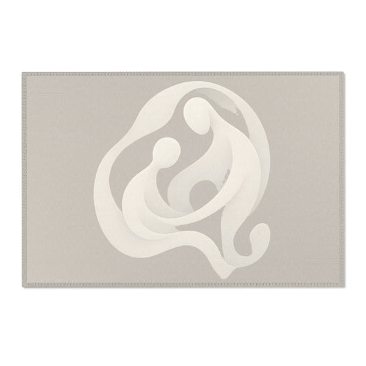 Tapis Émotionnel Monochrome – “Âmes liées” 🤍