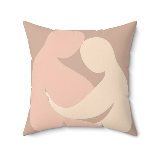 Coussin Émotionnel Minimaliste – “Étreinte Abstraite” 🫂